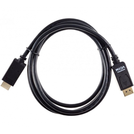 Кабель VCOM DisplayPort M --&gt; HDMI M 4K@60Hz, 1.8m, (CG609-1.8M) - фото 1