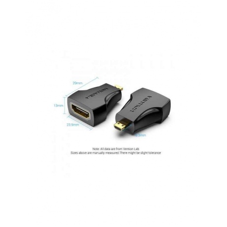 Кабель Vention Micro HDMI Male to HDMI Female Adapter Black (AITB0) - фото 9