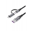 Кабель Vention USB 2.0 A Male to 2-in-1 USB-C&Micro-B Male 5A Ca...