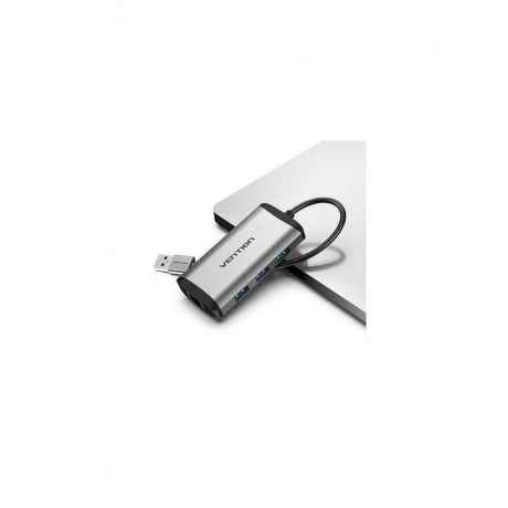 Кабель Vention USB 3.0 to USB3.0*3/Gigabit Ethernet Docking Station (CKBHB) - фото 2
