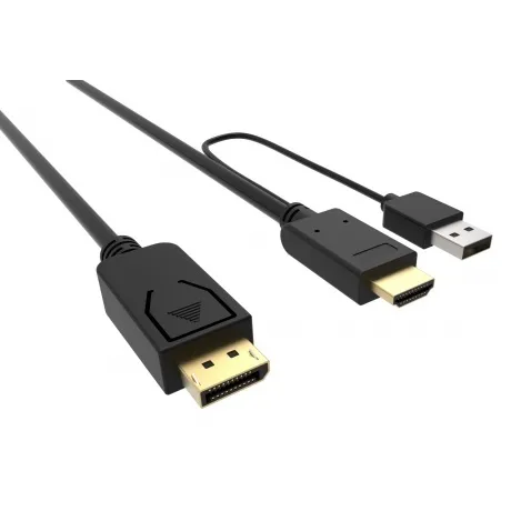 Кабель аудио-видео Buro HDMI (m)/DisplayPort (m) 2м. Позолоченны...
