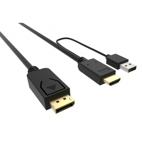 

Кабель аудио-видео Buro HDMI (m)/DisplayPort (m) 3м. Позолоченные контакты черный (HDMI-DP-3M)