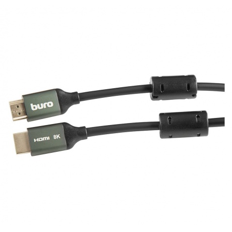 Кабель аудио-видео Buro HDMI (m)/HDMI (m) 1м. феррит.кольца Позолоченные контакты черный (BHP-HDMI-2.1-1G) - фото 6