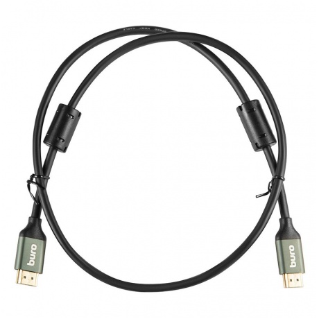 Кабель аудио-видео Buro HDMI (m)/HDMI (m) 1м. феррит.кольца Позолоченные контакты черный (BHP-HDMI-2.1-1G) - фото 2