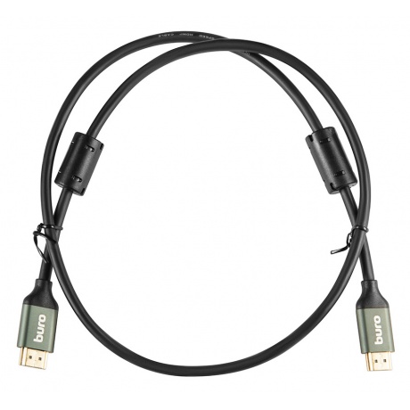 Кабель аудио-видео Buro HDMI (m)/HDMI (m) 1м. феррит.кольца Позолоченные контакты черный (BHP-HDMI-2.1-1G) - фото 3