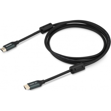 Кабель аудио-видео Buro HDMI (m)/HDMI (m) 2м. феррит.кольца Позолоченные контакты черный (BHP-HDMI-2.1-2G)