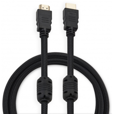 Кабель аудио-видео Buro HDMI (m)/HDMI (m) 2м. феррит.кольца Позолоченные контакты черный (HDMI-V1.4-2MC) - фото 2