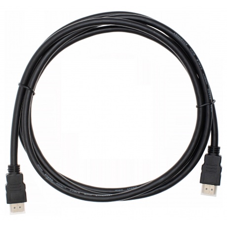 Кабель аудио-видео Cactus CS-HDMI.1.4-2 HDMI (m)/HDMI (m) 2м. Позолоченные контакты черный - фото 1