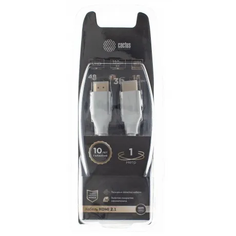 Кабель аудио-видео Cactus CS-HDMI.2.1-1 HDMI (m)/HDMI (m) 1м. По...