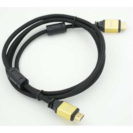 Кабель аудио-видео HDMI (m)/HDMI (m) 1.8м. феррит.кольца Позолоченные контакты черный - фото 1