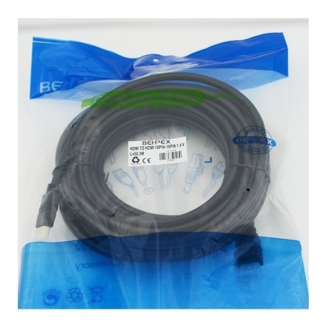 Кабель аудио-видео HDMI (m)/HDMI (m) 20м. черный - фото 3