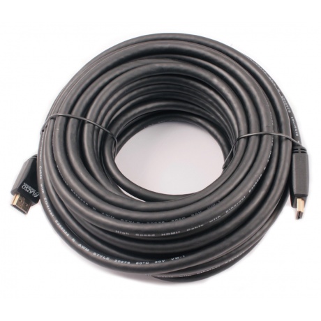 Кабель аудио-видео LAZSO WH-111 HDMI (m)/HDMI (m) 15м. Позолоченные контакты черный (WH-111(15M)) - фото 3