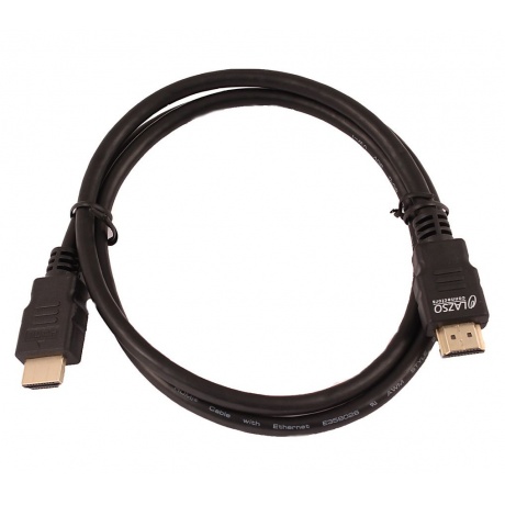 Кабель аудио-видео LAZSO WH-111 HDMI (m)/HDMI (m) 1м. Позолоченные контакты черный (WH-111(1M)) - фото 1
