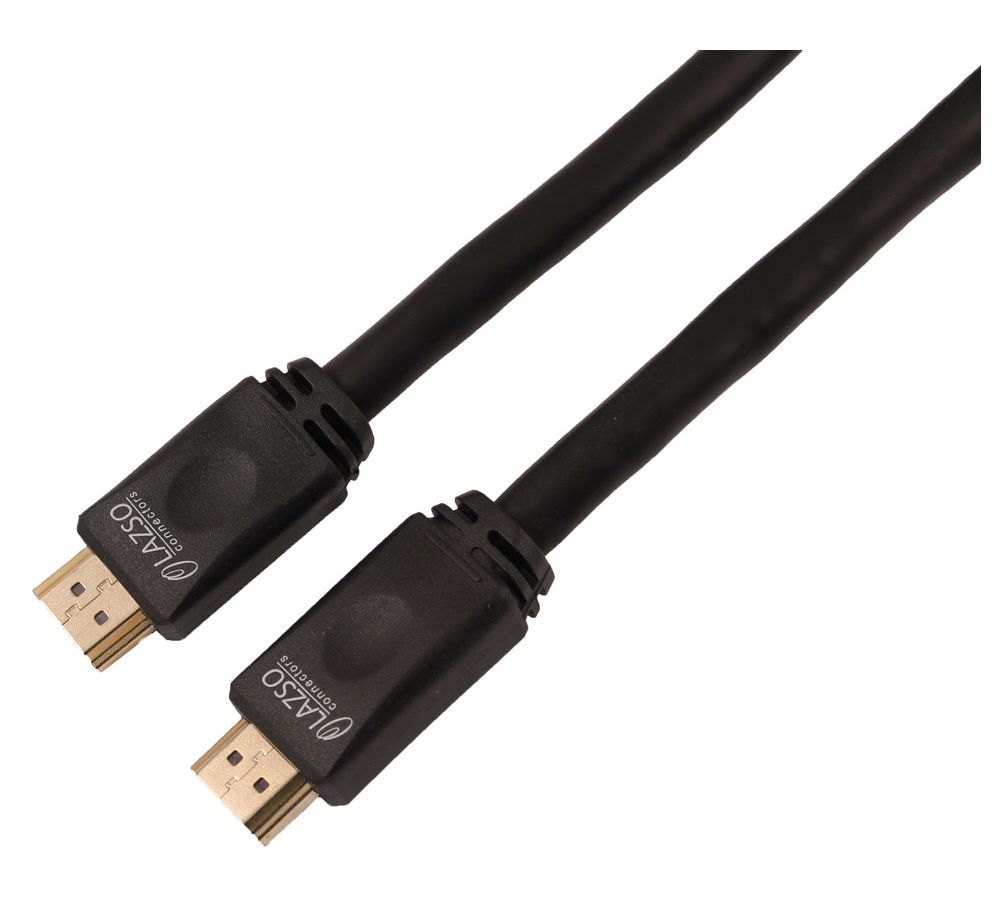 Кабель аудио-видео LAZSO WH-111 HDMI (m)/HDMI (m) 25м. Позолоченные контакты черный (WH-111(25M))