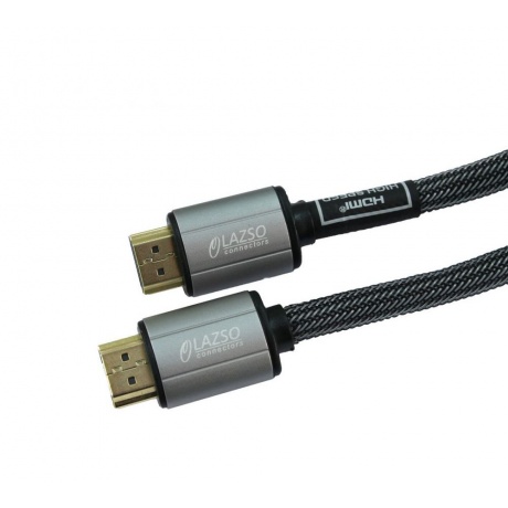 Кабель аудио-видео LAZSO WH-111-B HDMI (m)/HDMI (m) 0.5м. Позолоченные контакты черный (WH-111(0,5M)-B) - фото 1