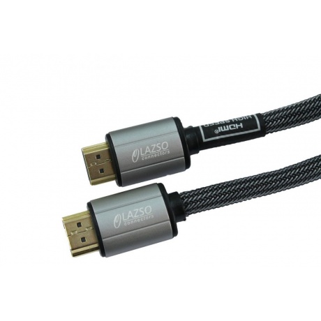 Кабель аудио-видео LAZSO WH-111-B HDMI (m)/HDMI (m) 1м. Позолоченные контакты черный (WH-111(1M)-B) - фото 2
