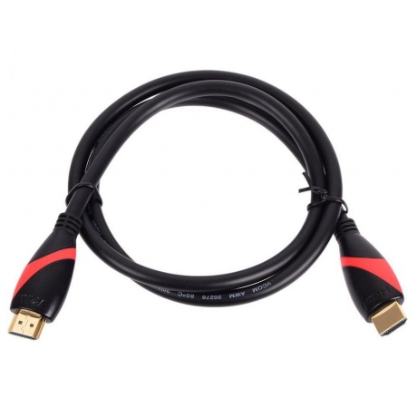 Кабель VCOM HDMI 19M/M ver. 2.0 black red, 0.5m (CG525-R-0.5) - фото 2