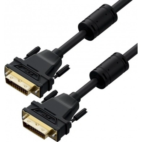Кабель GreenConnect PROF 1.0m DVI-D, черный (GCR-54237)