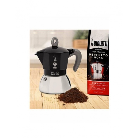 Кофеварка гейзерная Bialetti Moka Induzione (6 порций) черный - фото 4