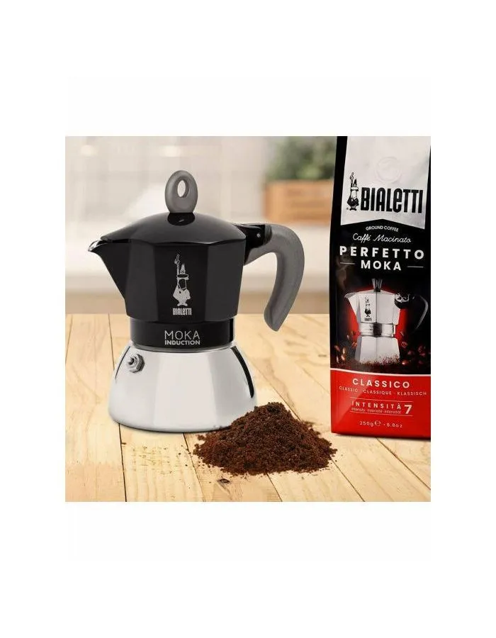 Кофеварка гейзерная Bialetti Moka Induzione (6 порций) черный - фото 4