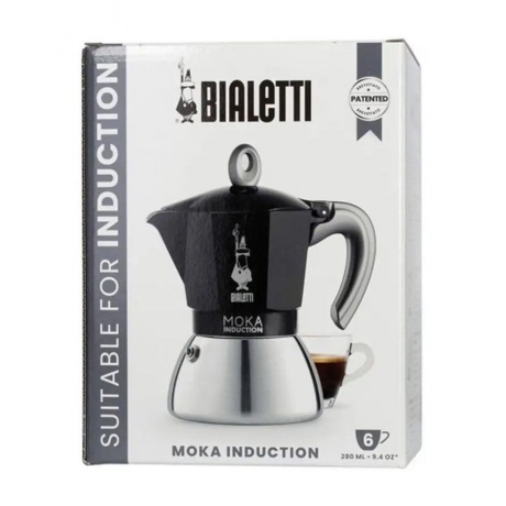 Кофеварка гейзерная Bialetti Moka Induzione (6 порций) черный - фото 5