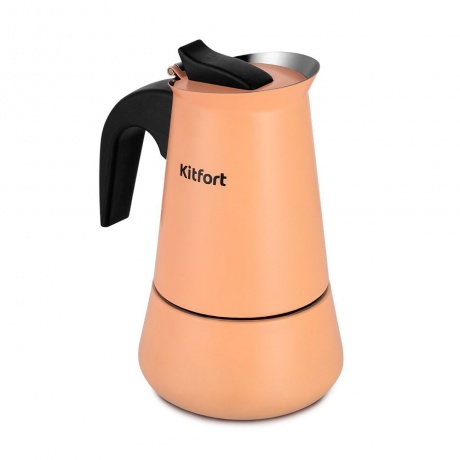 Кофеварка гейзерная Kitfort КТ-7148-2 персиковый - фото 1