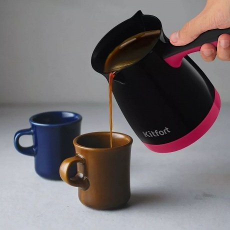 Электрическая турка Kitfort КТ-7183-1 черно-малиновый - фото 6