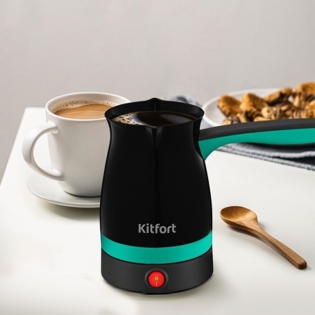 Электрическая турка Kitfort КТ-7183-2 черно-зеленый - фото 5