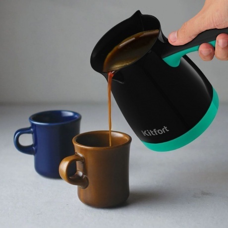 Электрическая турка Kitfort КТ-7183-2 черно-зеленый - фото 6