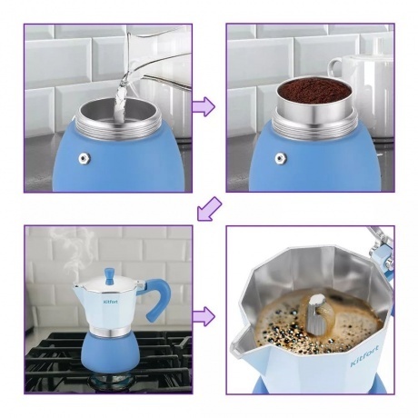 Кофеварка гейзерная Kitfort КТ-7151 - фото 3