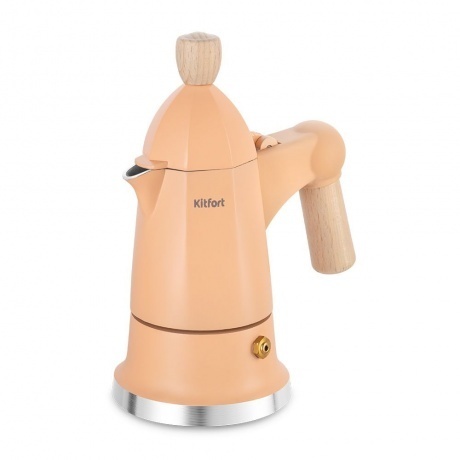 Кофеварка гейзерная Kitfort КТ-7152-2 персиковый - фото 1