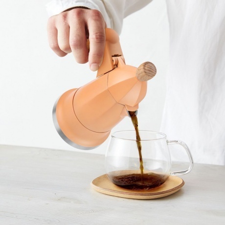 Кофеварка гейзерная Kitfort КТ-7152-2 персиковый - фото 2