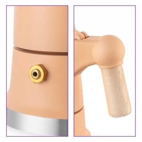 Кофеварка гейзерная Kitfort КТ-7152-2 персиковый - фото 7