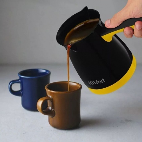 Электрическая турка Kitfort КТ-7183-3 черно-желтый - фото 6