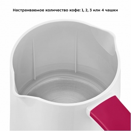 Электрическая турка Kitfort КТ-7135-1 бело-малиновый - фото 3