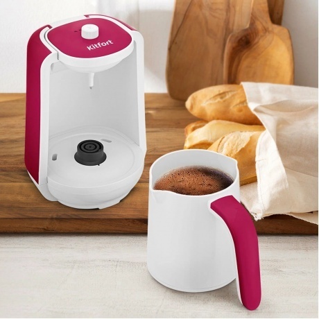 Электрическая турка Kitfort КТ-7135-1 бело-малиновый - фото 5