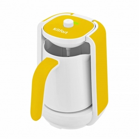 Электрическая турка Kitfort КТ-7135-3 бело-желтый - фото 1