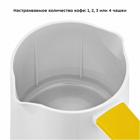 Электрическая турка Kitfort КТ-7135-3 бело-желтый - фото 3