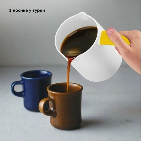 Электрическая турка Kitfort КТ-7135-3 бело-желтый - фото 4