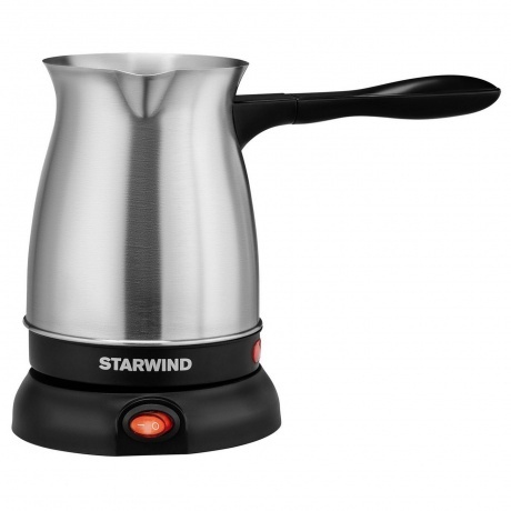Кофеварка Электрическая турка Starwind STS6054 600Вт серебристый/черный - фото 2