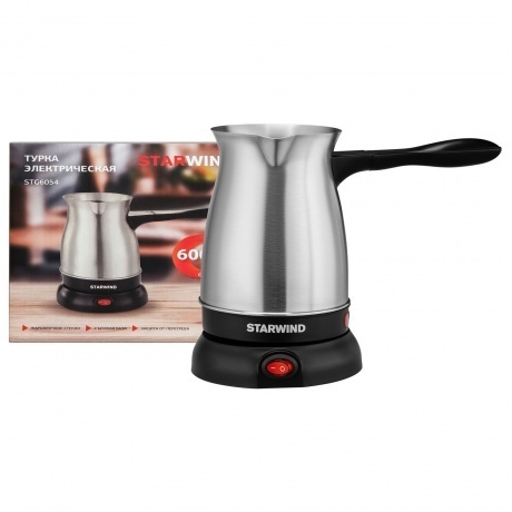 Кофеварка Электрическая турка Starwind STS6054 600Вт серебристый/черный - фото 13