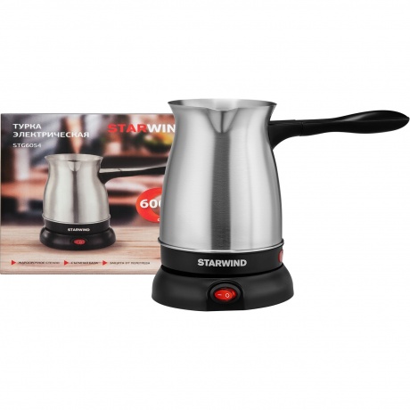 Кофеварка Электрическая турка Starwind STS6054 600Вт серебристый/черный - фото 15