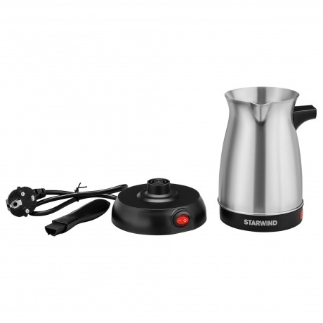 Кофеварка Электрическая турка Starwind STS6054 600Вт серебристый/черный - фото 7