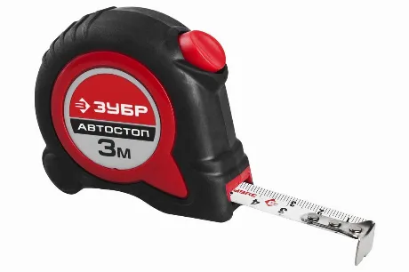 Рулетка с автостопом ЗУБР Автостоп 3м х 16мм