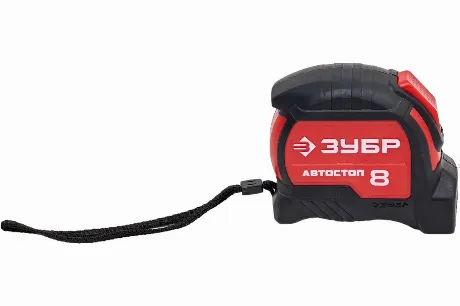 Рулетка с автостопом ЗУБР Автостоп 8м х 25мм