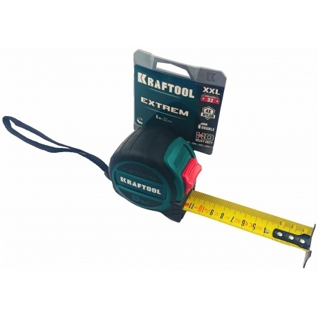 Рулетка со сверхшироким полотном KRAFTOOL Extrem 5м х 32мм - фото 1