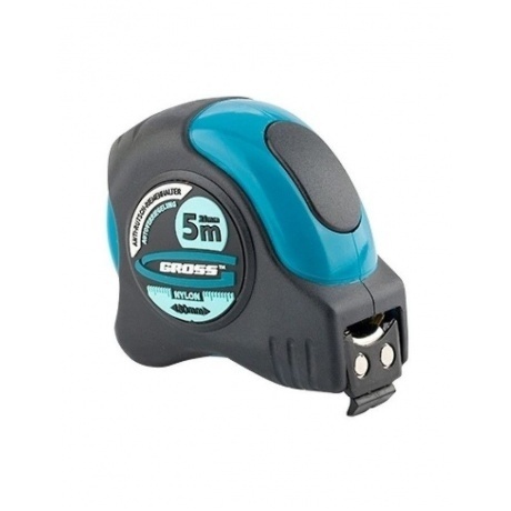 

Рулетка "Schlagfest", 5 м x 25 мм, магн. обрез зацеп, двухст. шкала, нейлон покр. автоматич Gross