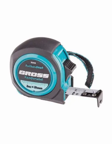 Рулетка Komfortabel, 3 м х 19 мм, обрезиненный корпус Gross
