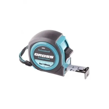 Рулетка Komfortabel, 8 м х 25 мм, обрезиненный корпус Gross