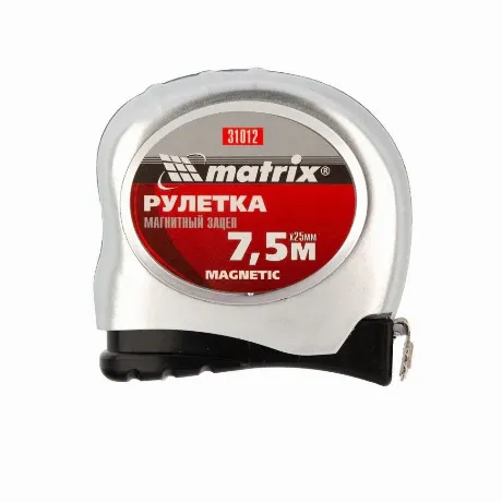 Рулетка Magnetic, 7,5 м х 25 мм, магнитный зацеп Matrix